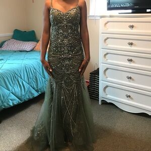 Olive prom/ Evening Gown size 8
